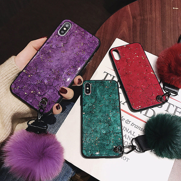 Velvet IPhone Case With Pop Socket