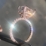 Rose Gold Square Diamond Ring