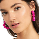 Large Ball Hoop Earrings